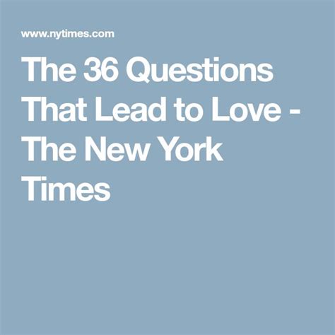 new york times dating questions